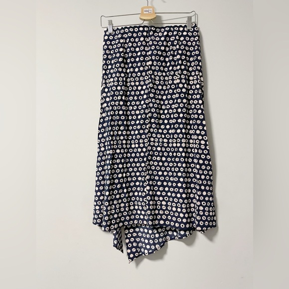 Silk Midi Skirt with Front Slit - Picture 4 of 15